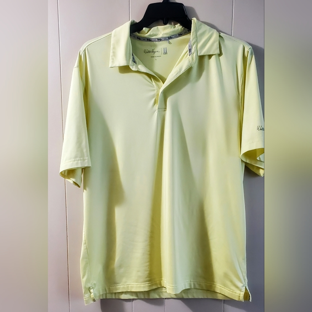 WALTER HAGEN‎ large 11 majors yellow performance polo shirt